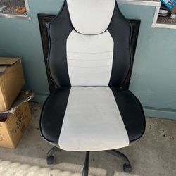 Chair Rolling And Swivel Black And White 