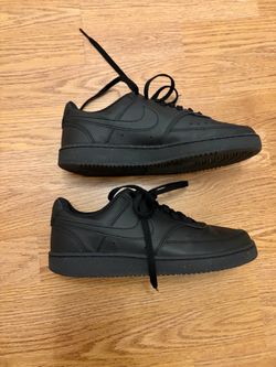 Nike Low-Top Black Leather Sneakers