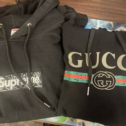 Supreme and Gucci Hoodies