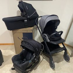 Nuna Stroller With Car Seat And Bassinet 