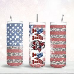Skull Mom Flag Tumbler