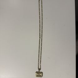 14k Chain With 10k Pendant 