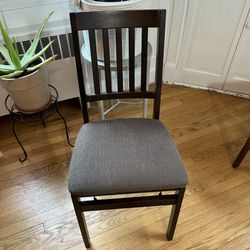 Folding Dining Chair - Espresso/dark Wood
