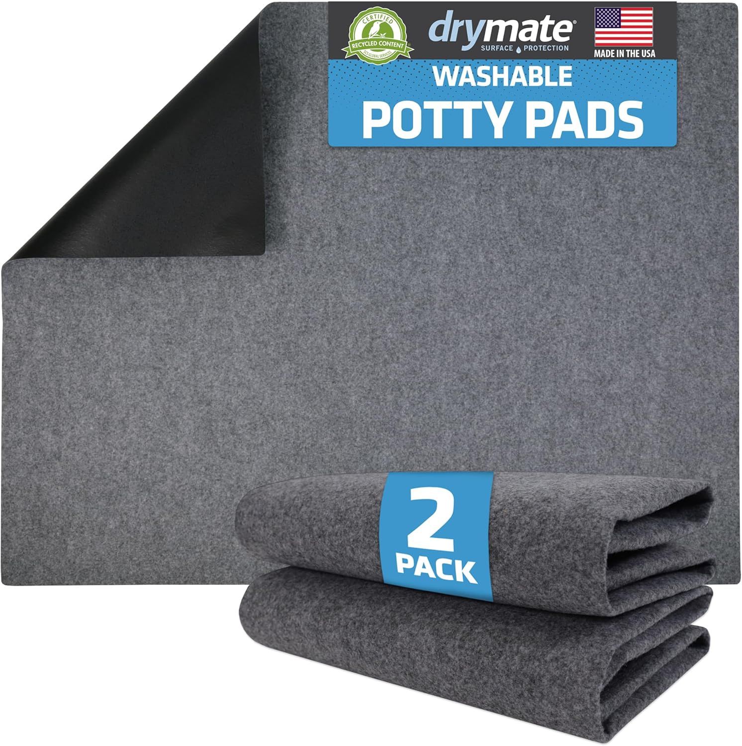 2Pack Washable Pee Pads for Dogs (29x36), Waterproof, Absorbent, Slip-Resistant