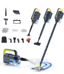Handheld and Upright Multi-Purpose Steam Cleaner with 10 Attachments