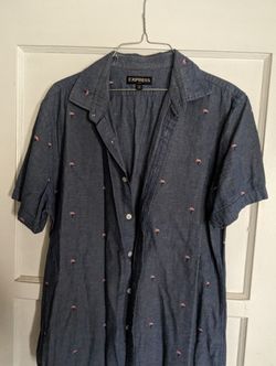 Express Men Short Sleeve Button Up