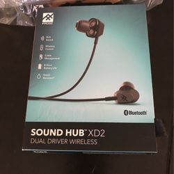  Sound Hub XD2 Bluetooth Wireless Earbuds/Headphones - Black
