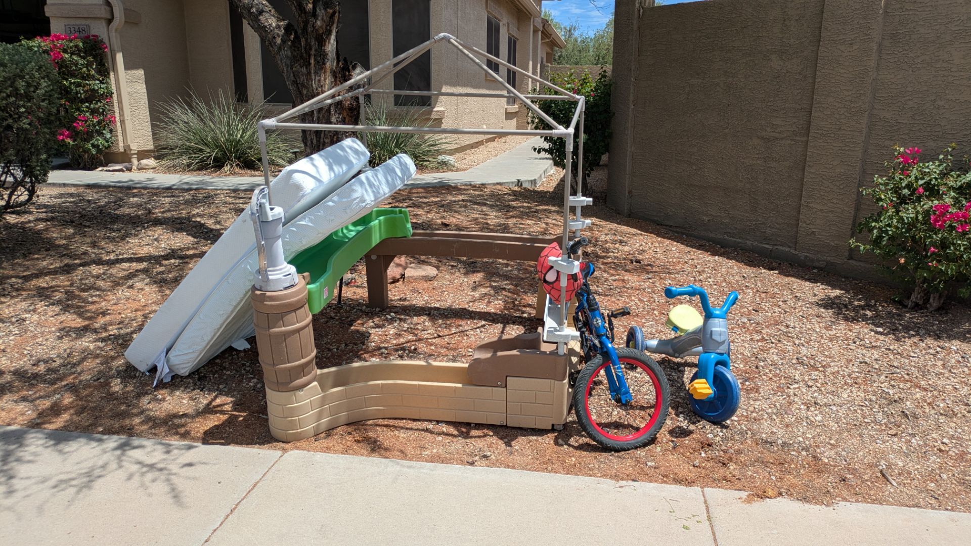 **FREE** Water Table, boys Spiderman bike, 2 toddler crib mattresses