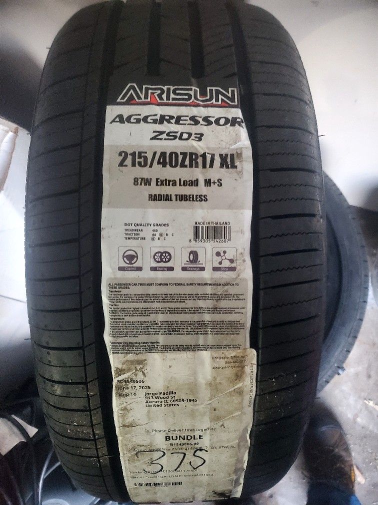 215/40r17 New Tires