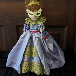 Masquerade Ball Doll with doll stand