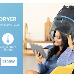 Pro Stand Up Floor Professional Bonnet Hair Dryer 1300W, Black