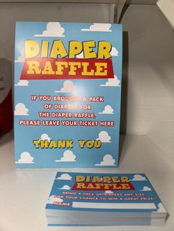 It’s A Boy Story Diaper Raffle Game