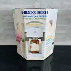 New in box 2002 Black & Decker Lids Off Automatic Electric Jar Opener Model JW200  Opened just for photos