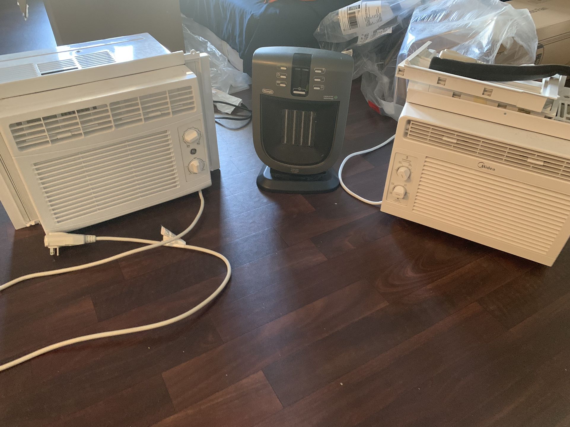 2 Window AC Units + Heater For Sale