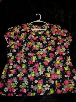 Dickies floral scrub top