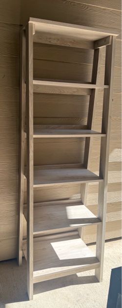 Tall Wooden Ladder Bookshelf