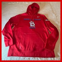 Nike 2013 World Series St Louis Cardinals Baseball Large Red Hooded Pullover Sweatshirt Polyester