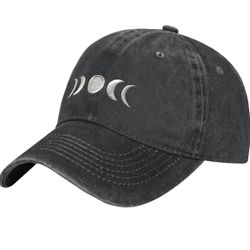 Phases of The Moon Baseball Cap Vintage Adjustable Washed Golf Dad Hat for Men Women-2pack