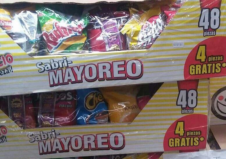 Caja de papitas mexicanas
