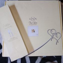 Lenox TRUE LOVE COLLECTION Autograph Frame & Dessert Utensils 