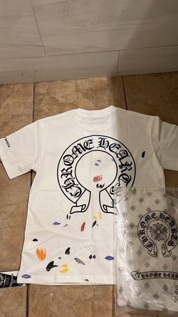 Chrome heart shirt paint splatters