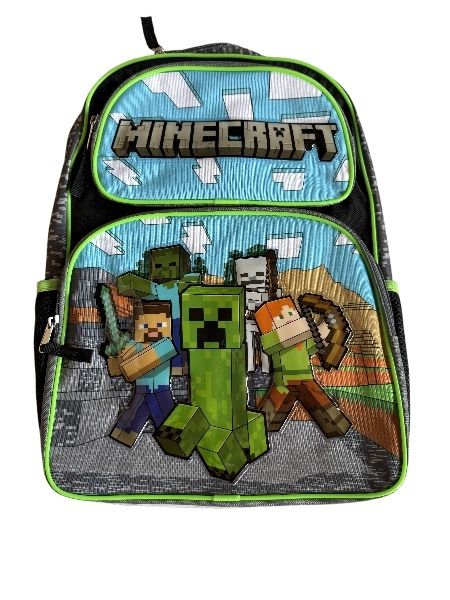 Minecraft Steve and Zombie - 16” Large Kid’s Backpack