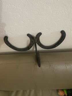 Triple Horse shoes wall hook/Coat or hat rack