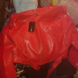 FASHION NOVA RED JACKET SHIRT