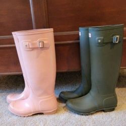 HUNTER ORIGINAL TALL BOOTS (SIZE 9)