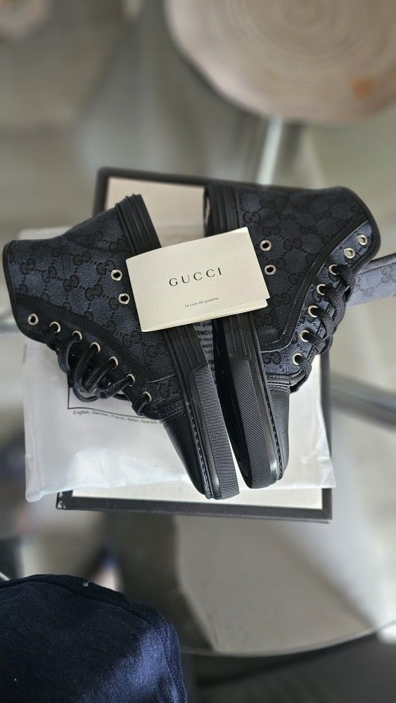 Gucci Monogram High Top Sneakers
