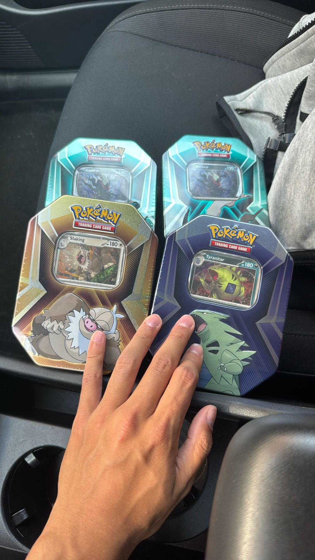 Set Of 4 Pokemon Triple Whammy Tins