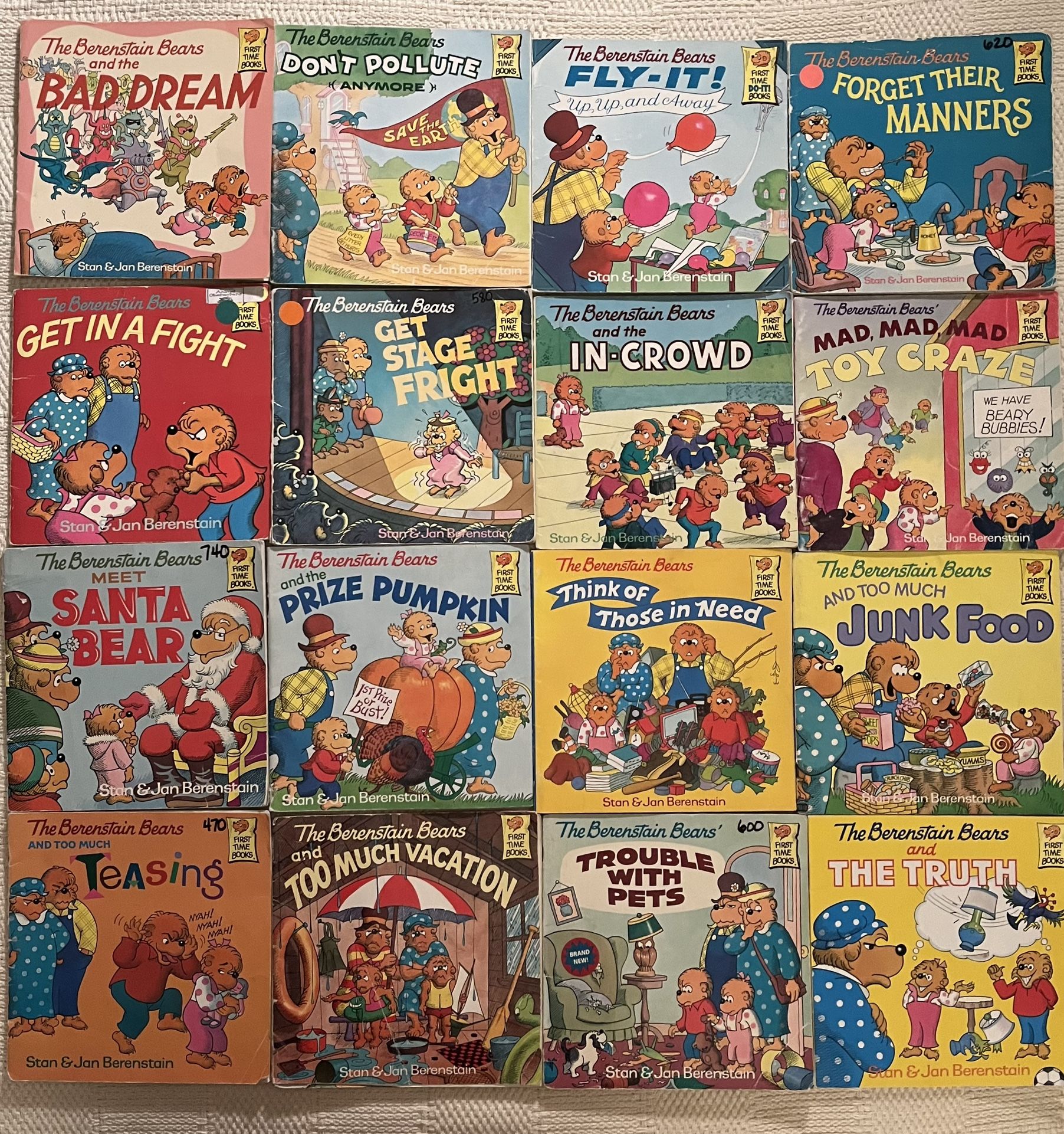 Lot of 16 Berenstain Bears Books by Stan & Jan Berenstain