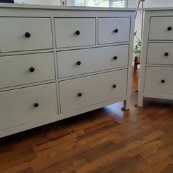 White Glossy Hemnes Dressers 