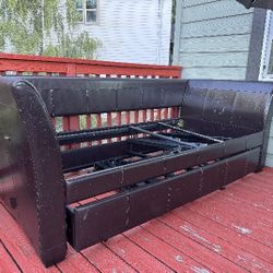 Free Leather Couch With Sleeper Rollout
