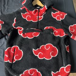 SHIPPUDEN AKATSUKI SHERPA HALF ZIP JACKET 