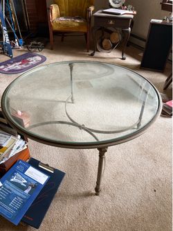 Glass coffee table