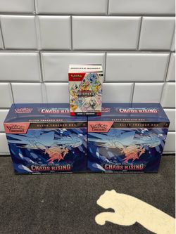 Chaos Rising ETBs and Prismatic Evolution Booster Bundle