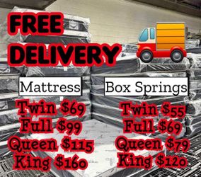 New mattress and box spring with free delivery starting at 69.0 , pay on arrival