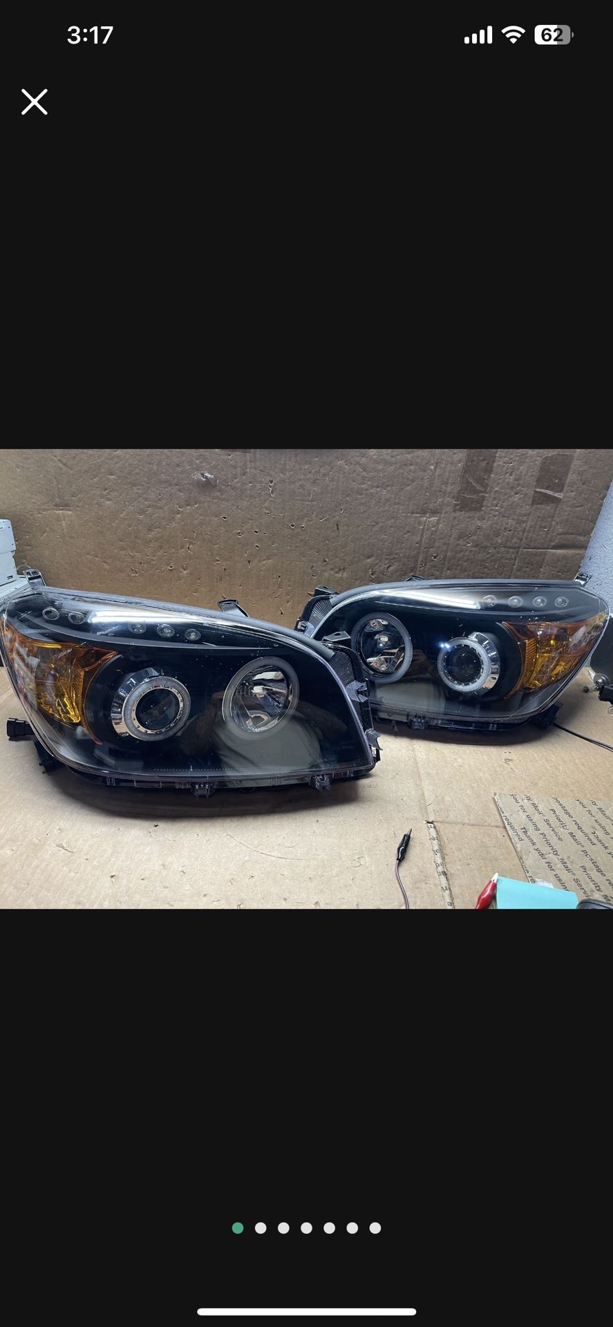 OH131 Fit For 06-08 Toyota RAV4 LED Dual Halo Headlight Pair