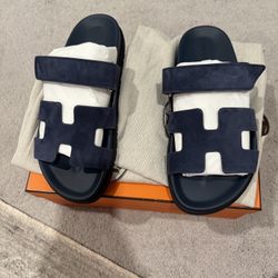 Hermes Navy Suede Chypre (women’s)