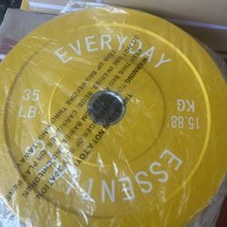 New Pair Of 35 Pounds Bumper Weights