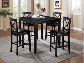 BEAUTIFUL COUNTER HEIGHT FINING TABLE WITH 4 CHAIRS NEW