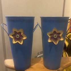 Flower vase/Bucket Blue(Home Decor, Gift Items)  