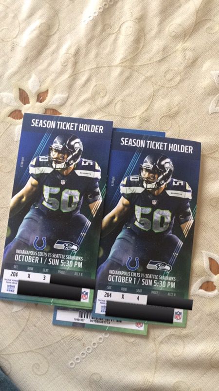 Seahawks vs Colts Tickets