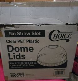 Clear Dome Lids for Choice Cups - 1,000 ct