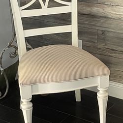 Oversized White Wood Chair