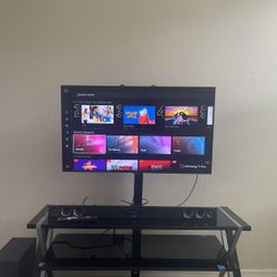TV Samsung , Sound Bar And TV Stand