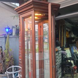 Show Case GLASS THREE ROWS Cabinet With LIGHT