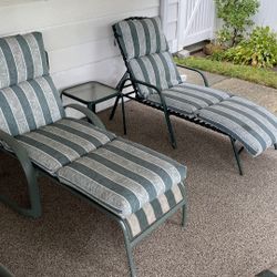 Chaise Lounges with Table