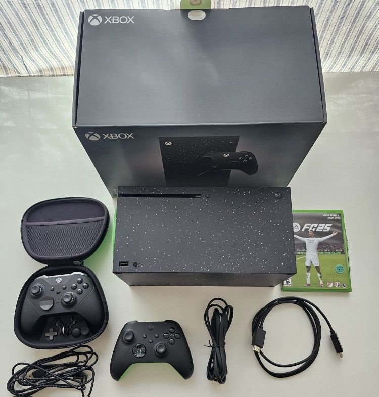 Xbox Series X 2tb Limited Edition, Fc 25 & Elite Series 2 Pro Controller All Cables & Accesories Included